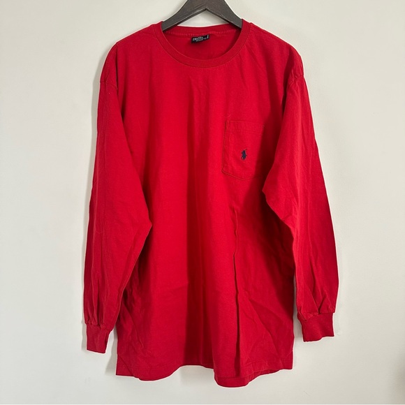 NWOT Vintage Polo by Ralph Lauren Men's Red Long Sleeve Shirt - Picture 1 of 2